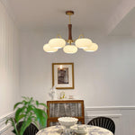 Brass Wooden Persimmon Chandelier - Lamp Outdoor