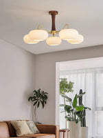 Brass Wooden Persimmon Chandelier - Lamp Outdoor