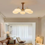 Brass Wooden Persimmon Chandelier - Lamp Outdoor