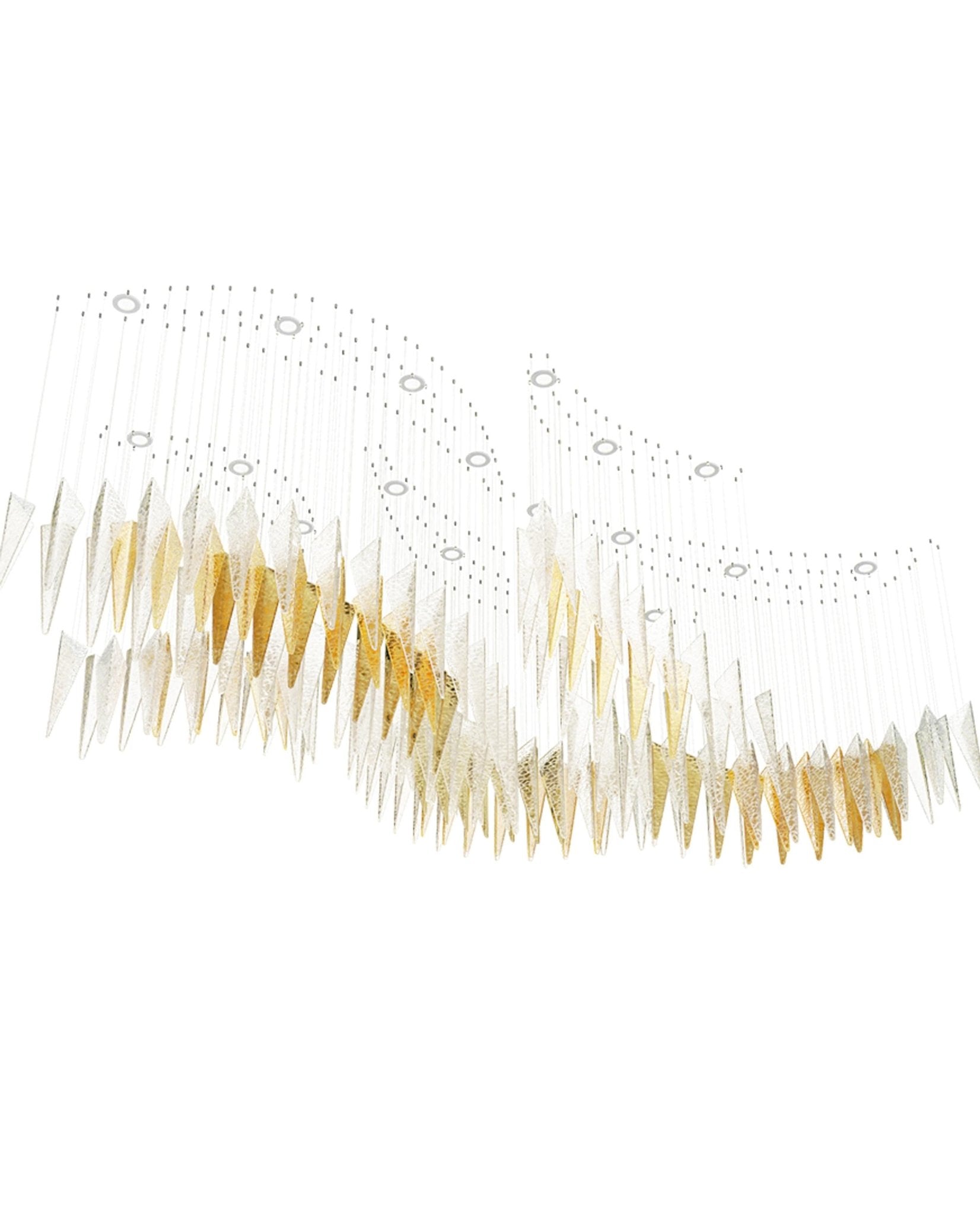 Nyvinia Glass Feather-Shape Chandelier - Lamp Outdoor