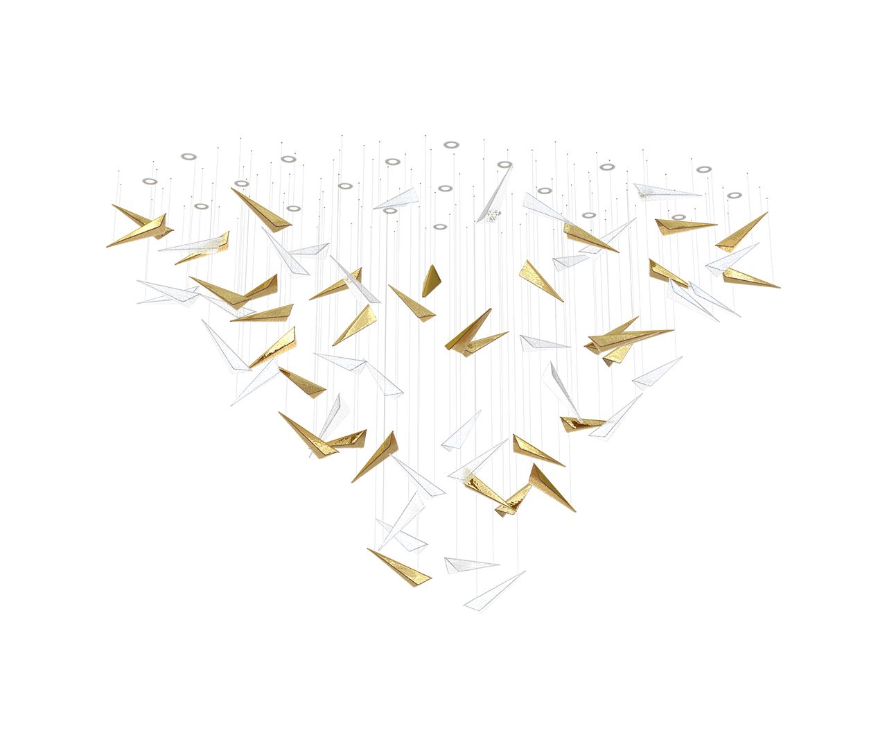 Nyvinia Glass Feather-Shape Chandelier - Lamp Outdoor