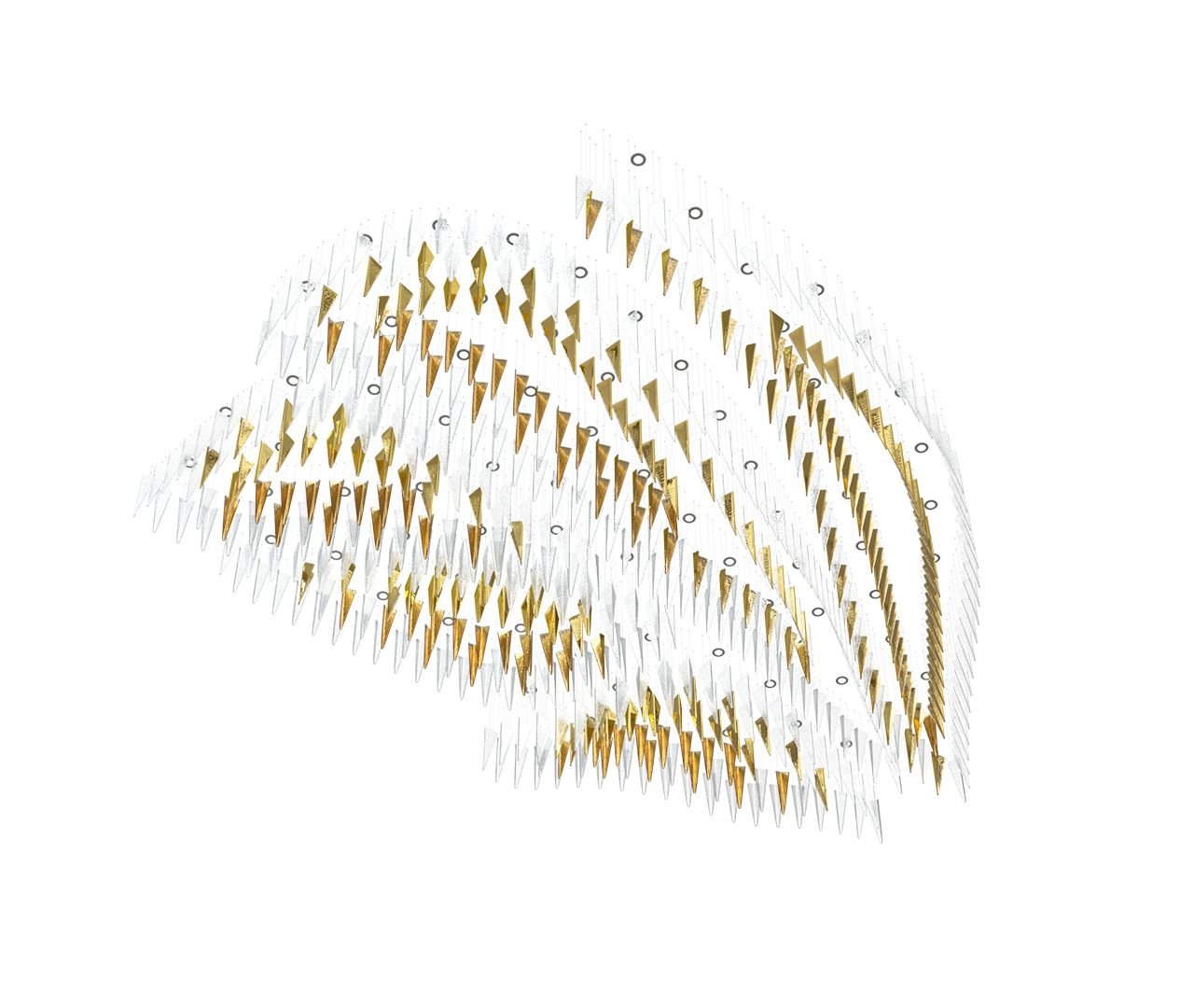 Nyvinia Glass Feather-Shape Chandelier - Lamp Outdoor