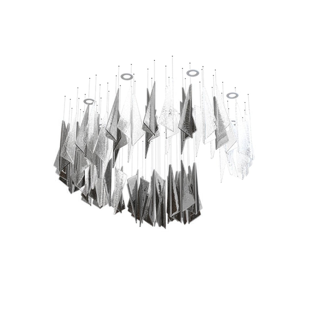 Nyvinia Glass Feather-Shape Chandelier - Lamp Outdoor