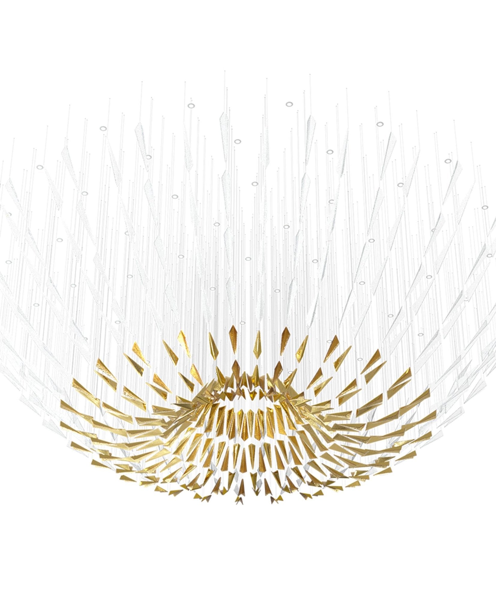 Nyvinia Glass Feather-Shape Chandelier - Lamp Outdoor