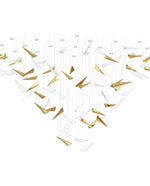 Nyvinia Glass Feather-Shape Chandelier - Lamp Outdoor