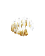 Nyvinia Glass Feather-Shape Chandelier - Lamp Outdoor