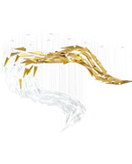 Nyvinia Glass Feather-Shape Chandelier - Lamp Outdoor
