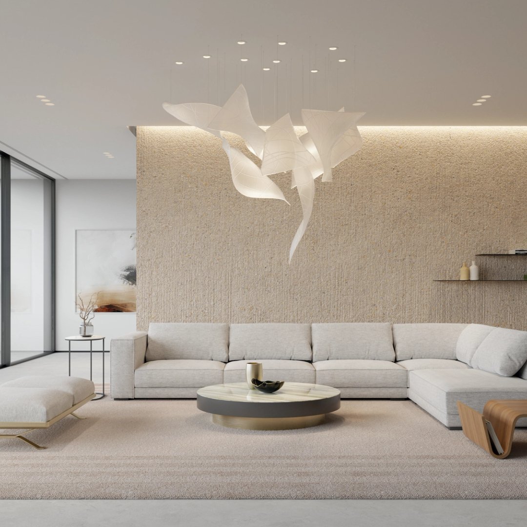 Alnoror Sculptural Gold Pendant Light - Lamp Outdoor