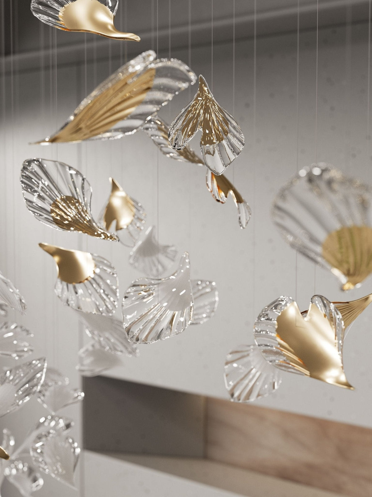 Asorus Artistic Leaf-Shape Chandelier - Lamp Outdoor