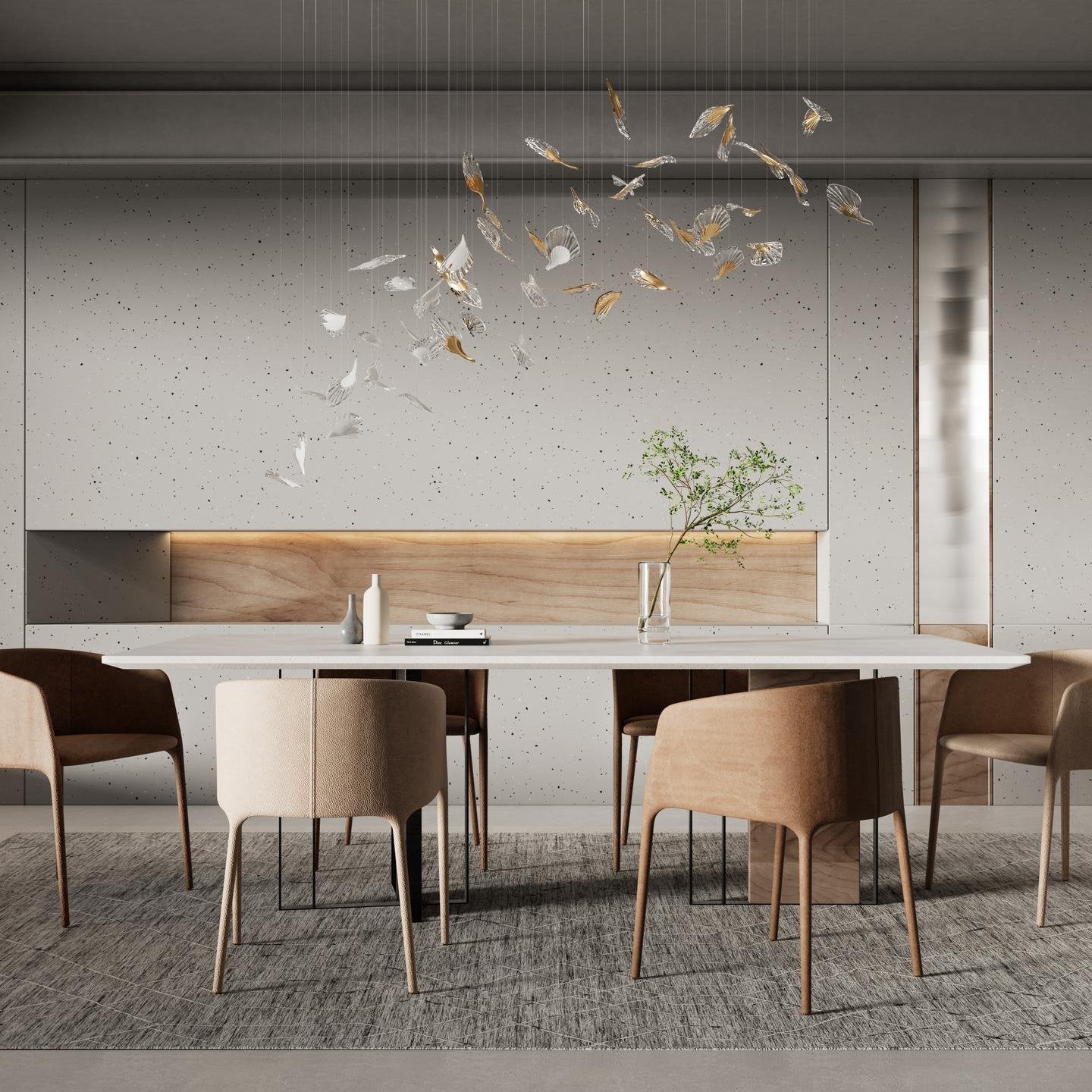 Asorus Artistic Leaf-Shape Chandelier - Lamp Outdoor