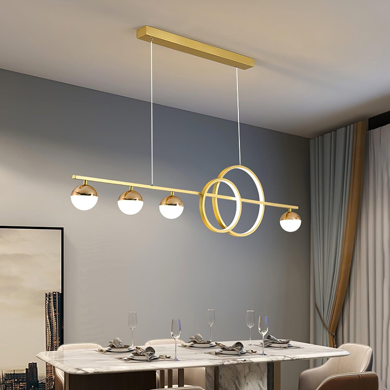 Brooklyn Double Circle Chandelier - Lamp Outdoor