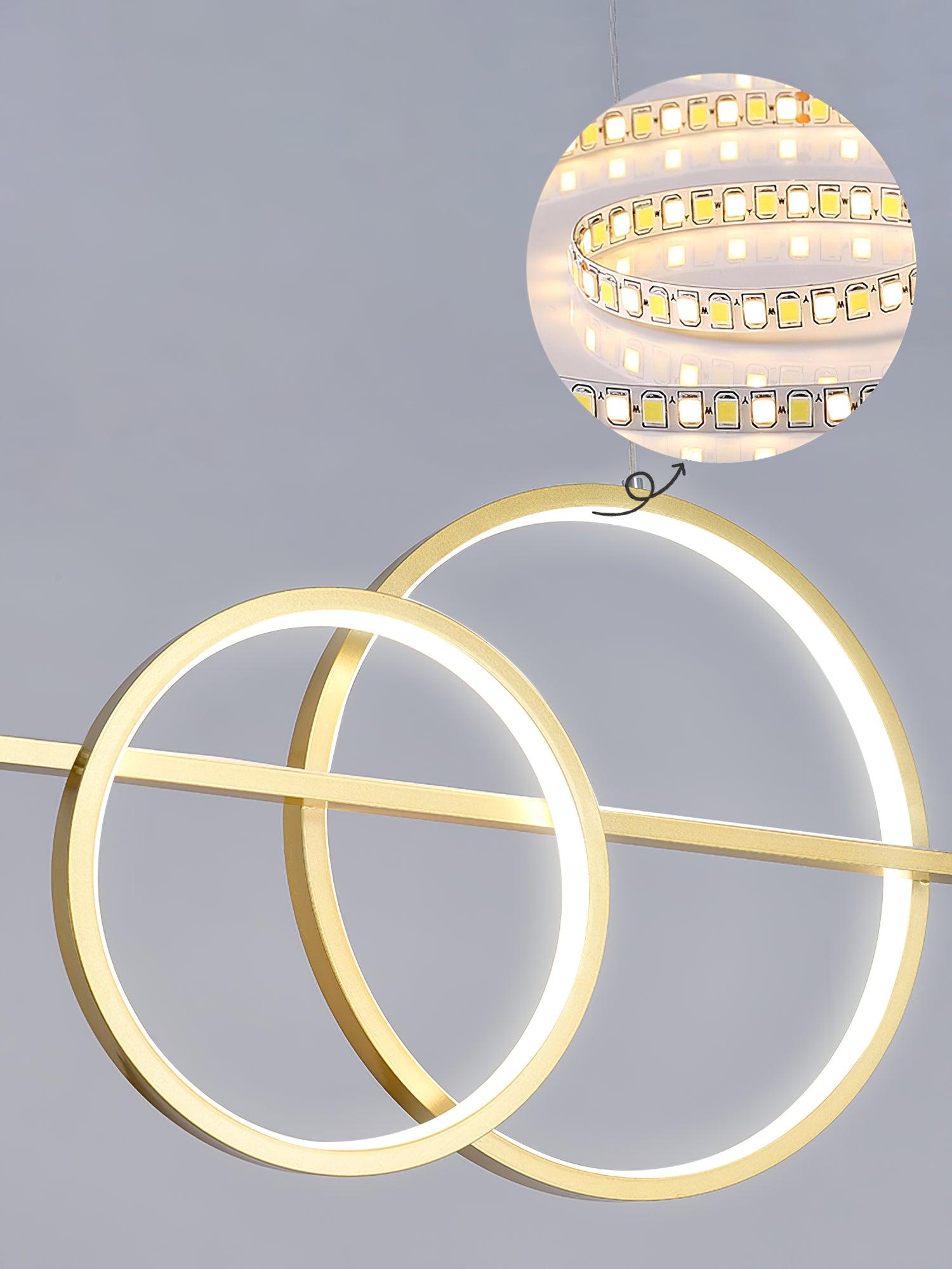 Brooklyn Double Circle Chandelier - Lamp Outdoor