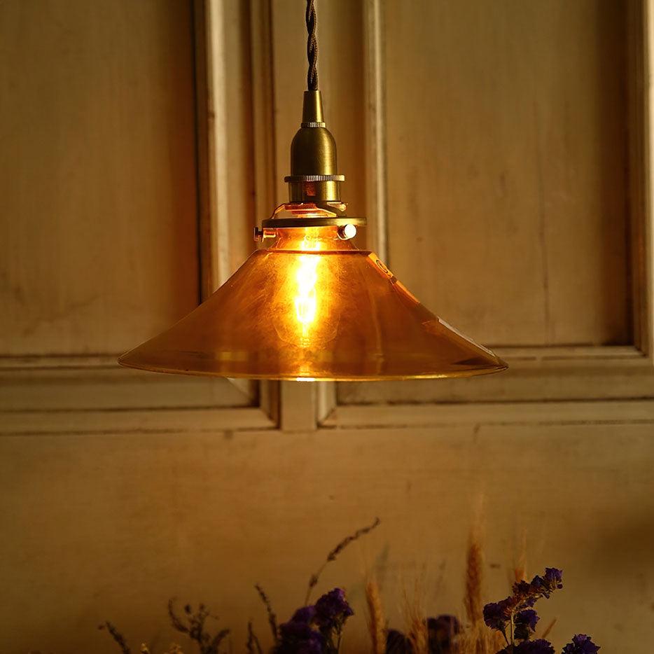 Amber Glass Pendant Light - Lamp Outdoor