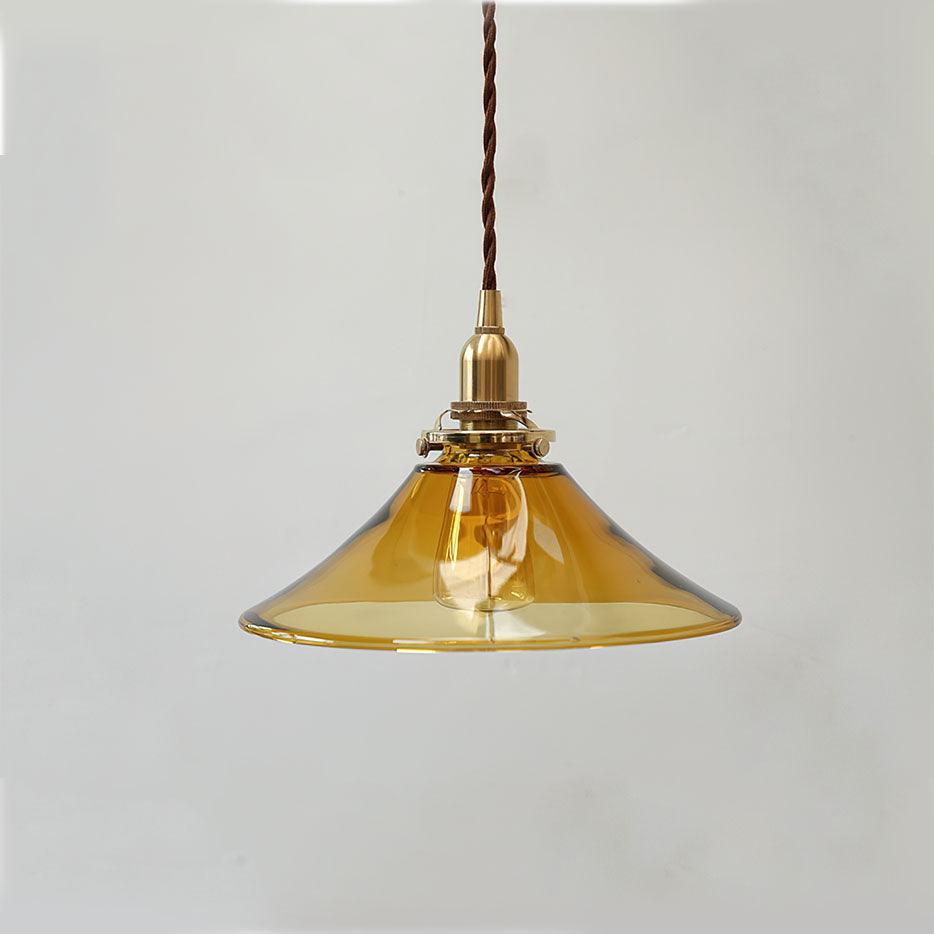 Amber Glass Pendant Light - Lamp Outdoor