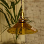 Amber Glass Pendant Light - Lamp Outdoor