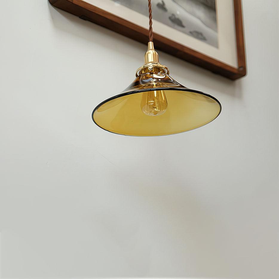 Amber Glass Pendant Light - Lamp Outdoor