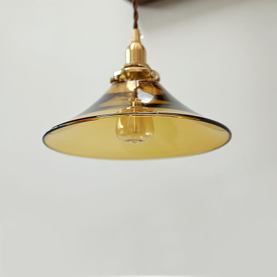 Amber Glass Pendant Light - Lamp Outdoor