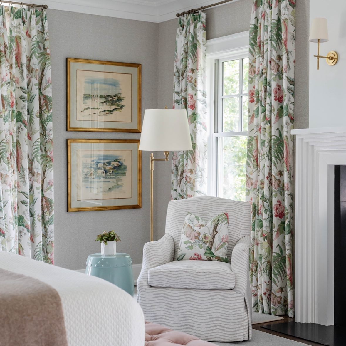 Theodore Wall Lamp Brass Fabric - Lamp Outdoor