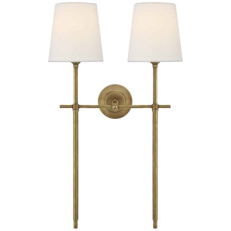 Theodore Wall Lamp Brass Fabric - Lamp Outdoor