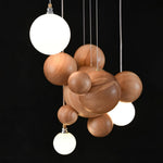 Bubble Wood Balls Chandelier - Lamp Outdoor