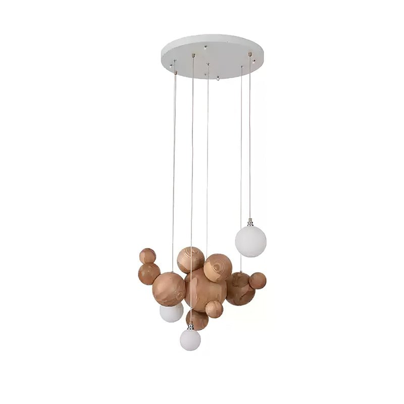 Bubble Wood Balls Chandelier - Lamp Outdoor