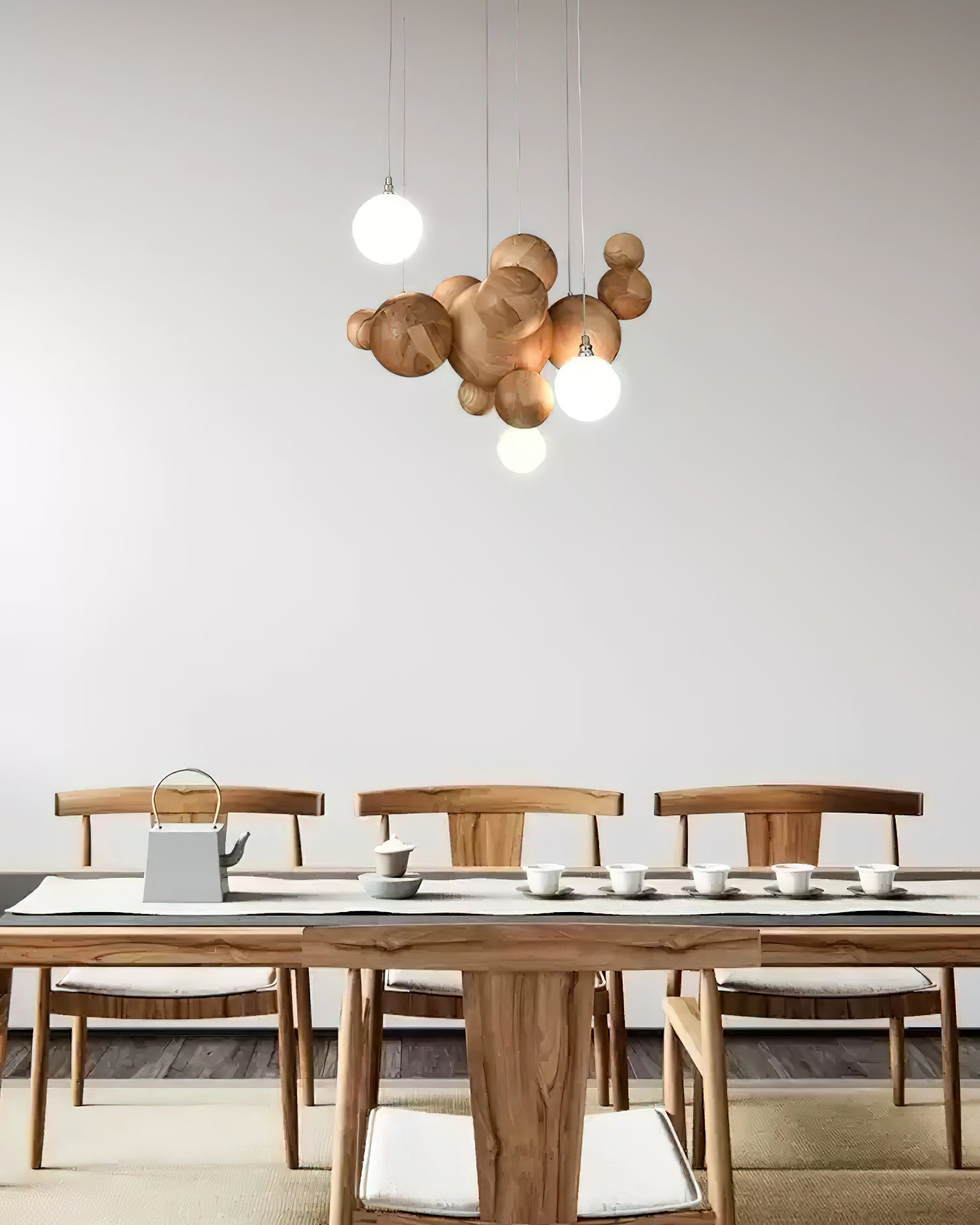 Bubble Wood Balls Chandelier - Lamp Outdoor