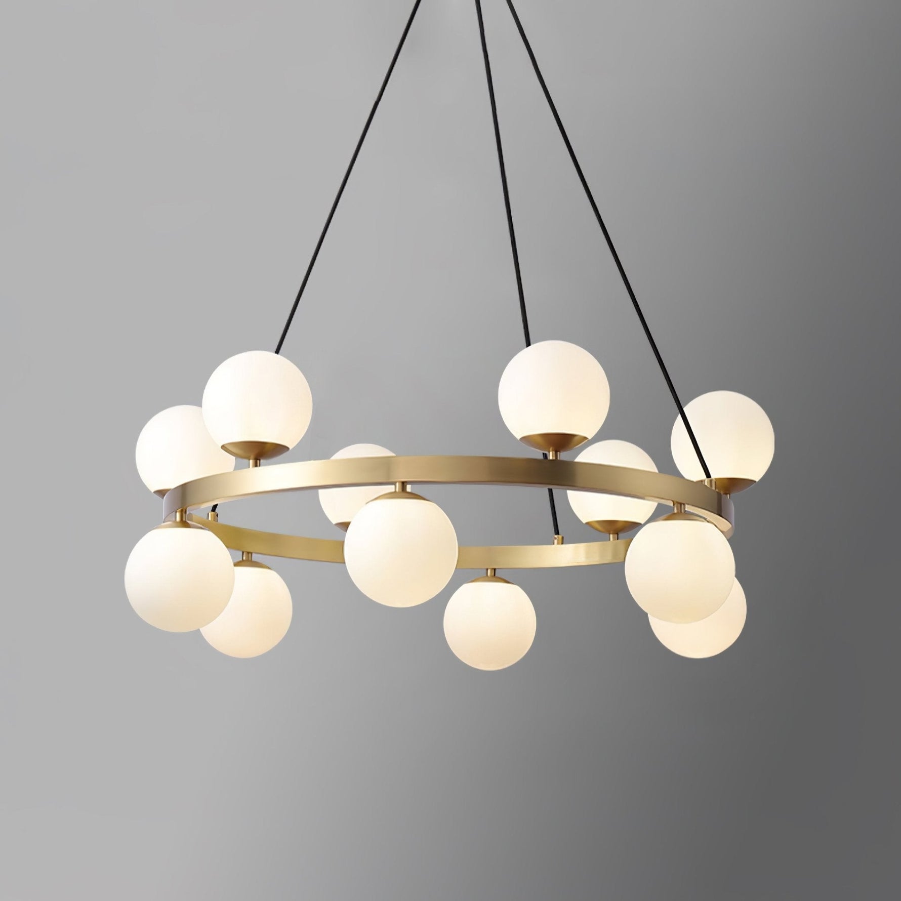 Bubbles Brass Ring Chandelier - Lamp Outdoor