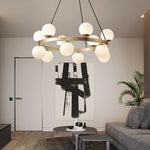 Bubbles Brass Ring Chandelier - Lamp Outdoor