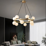 Bubbles Brass Ring Chandelier - Lamp Outdoor