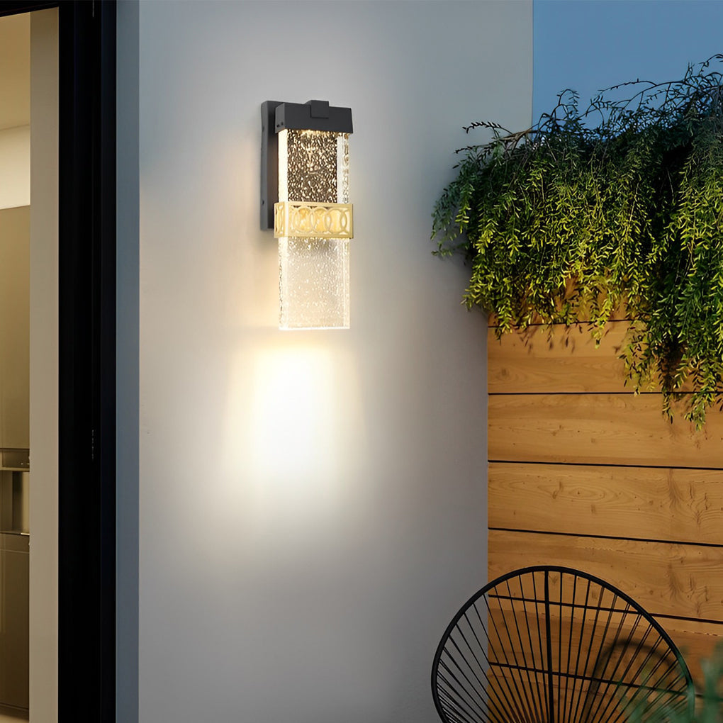 Bubbles Crystal LED Waterproof Black Simple Modern Outdoor Wall Lights - Lamp Outdoor