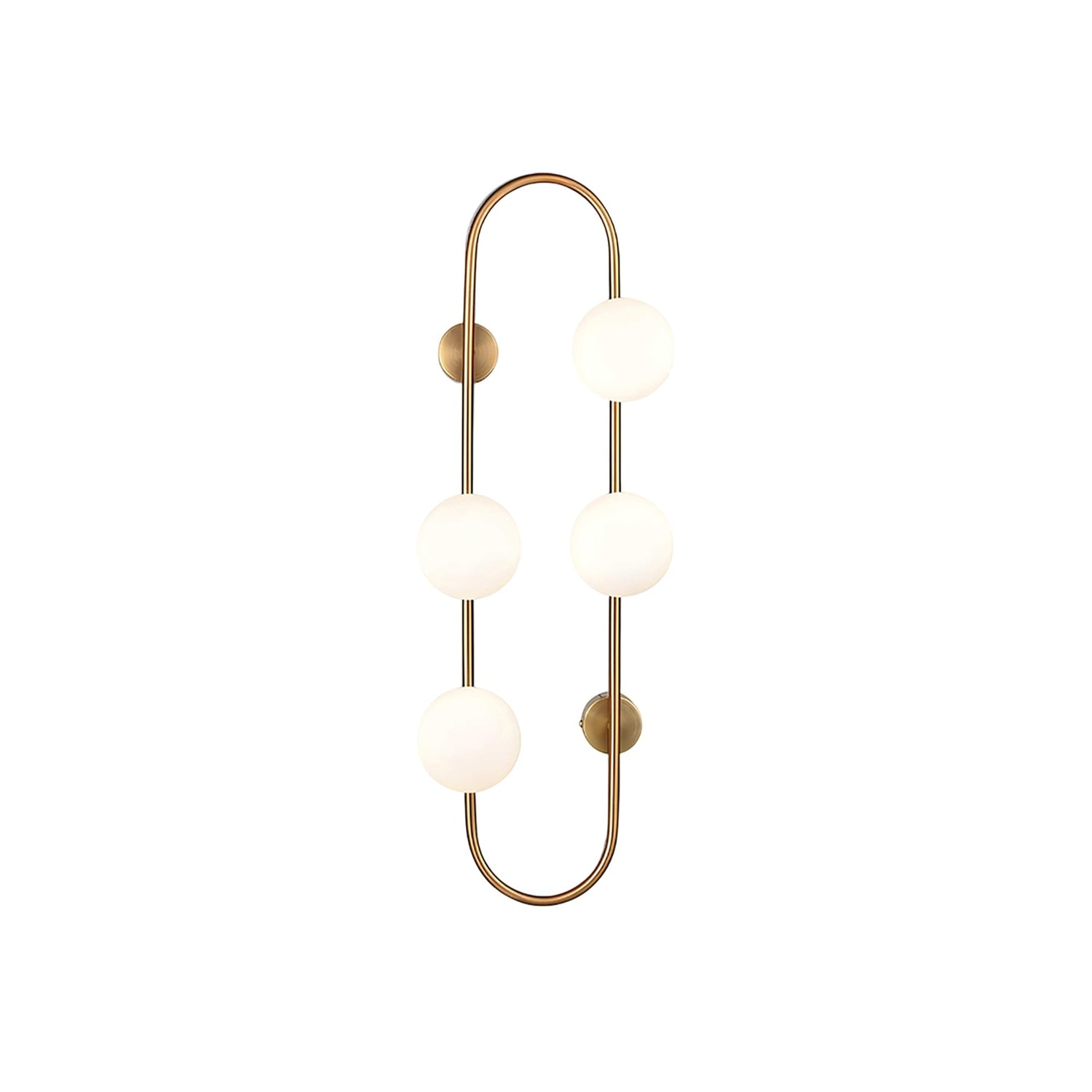 Buch Contemporary Brass Glass Wall Light
