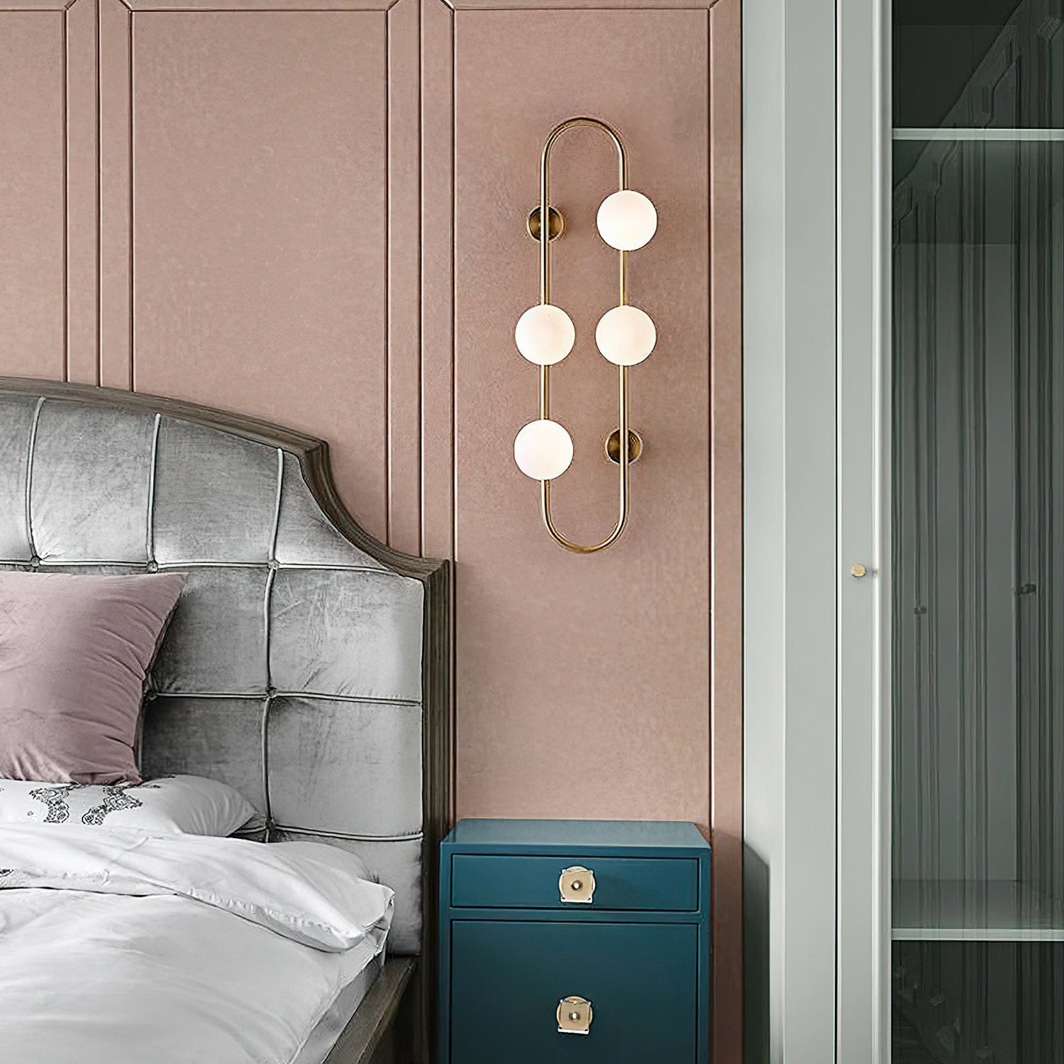 Buch Contemporary Brass Glass Wall Light