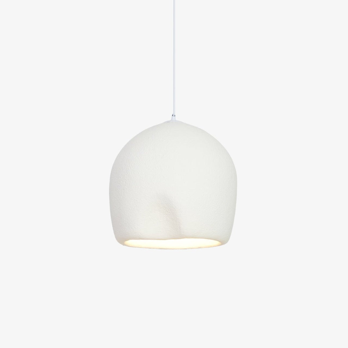 Solara Pendant Lamp Plaster Rounded Dome Wabi Sabi - Letslighting