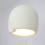Solara Pendant Lamp Plaster Rounded Dome Wabi Sabi - Letslighting
