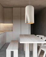 Solara Pendant Lamp Plaster Rounded Dome Wabi Sabi - Letslighting
