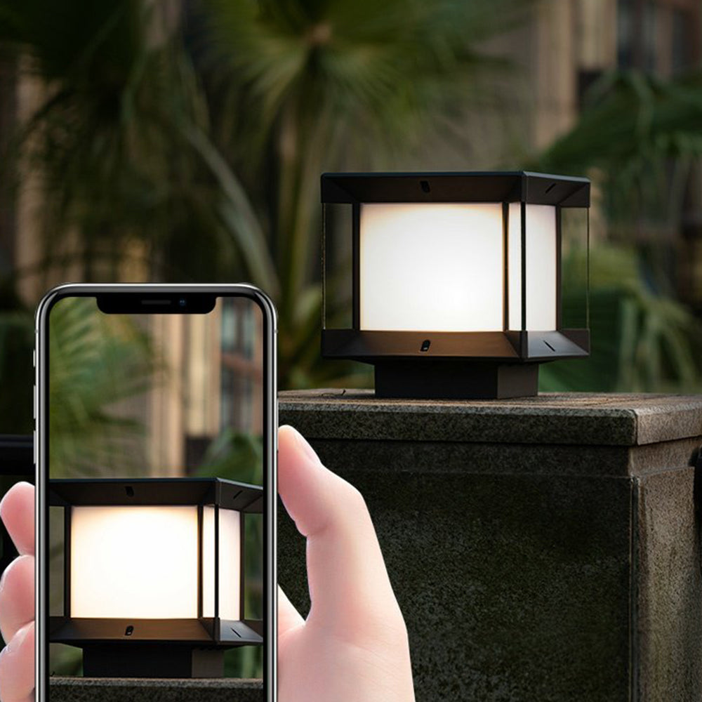 Ray Modern Rectangular Metal Glass Outdoor Lamp - - Lamp Outdoor