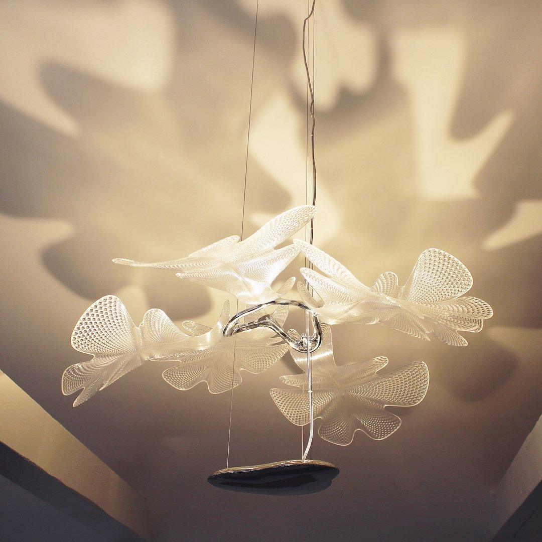 Solara Chandelier Suspension Clear Leaf - Letslighting