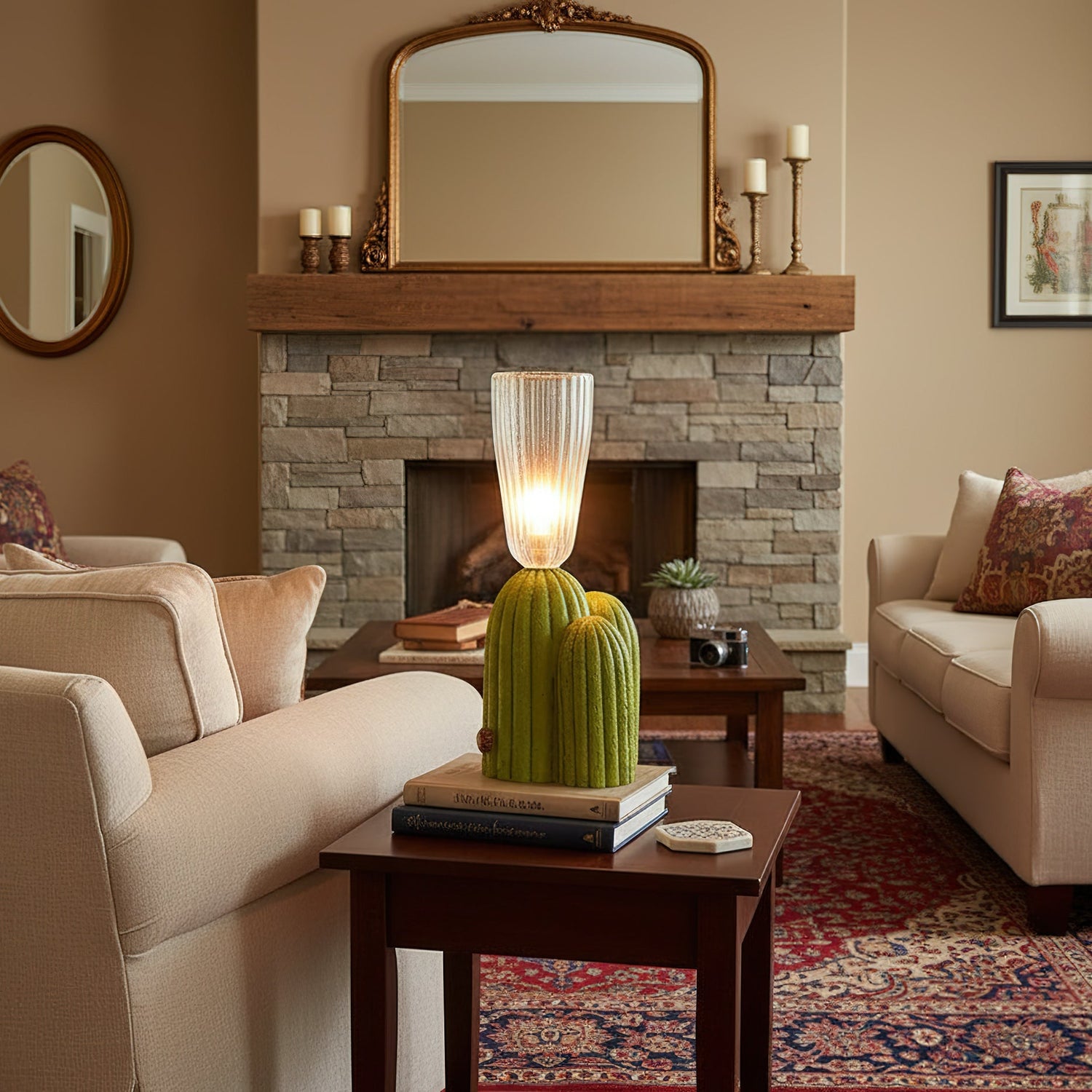 Cactus Modern Resin Table Lamp