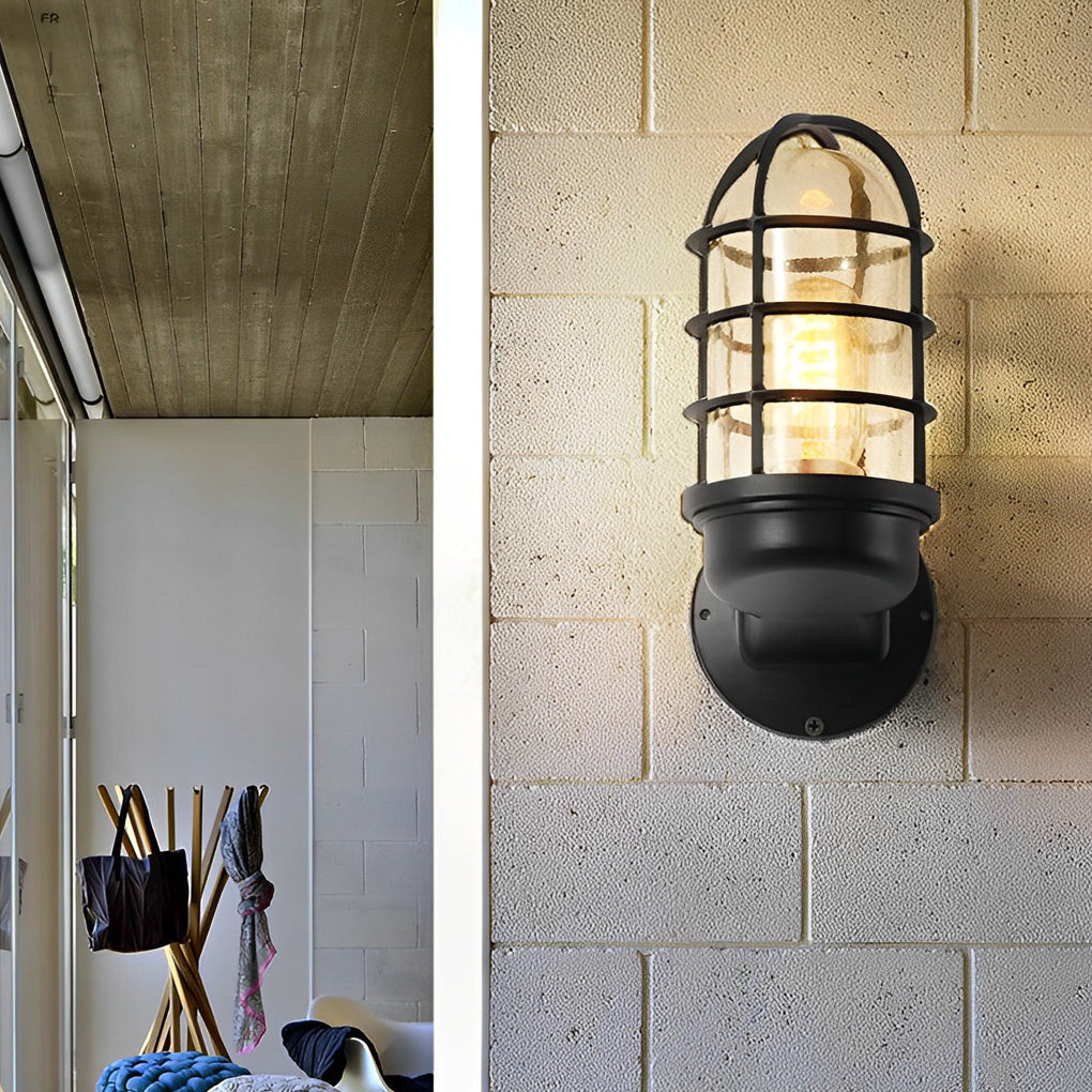 Retro Cage Shape LED 4w Waterproof American-style Outdoor Wall Lamp - Lamp Outdoor