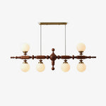 Isilira Classic Wood Glass Linear Pendant Light - Lamp Outdoor