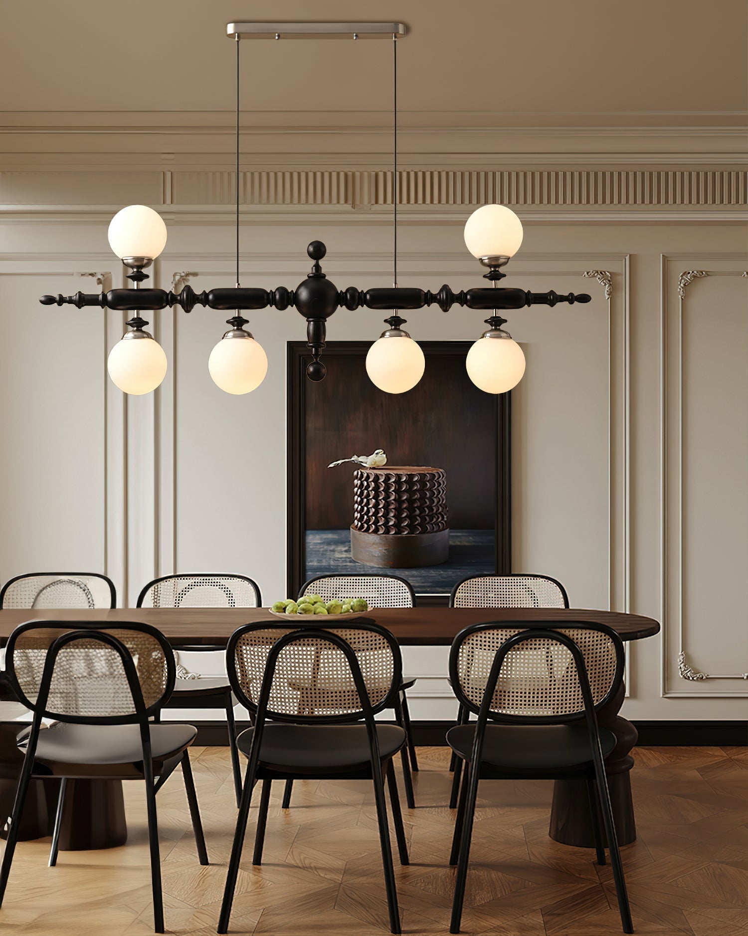 Isilira Classic Wood Glass Linear Pendant Light - Lamp Outdoor