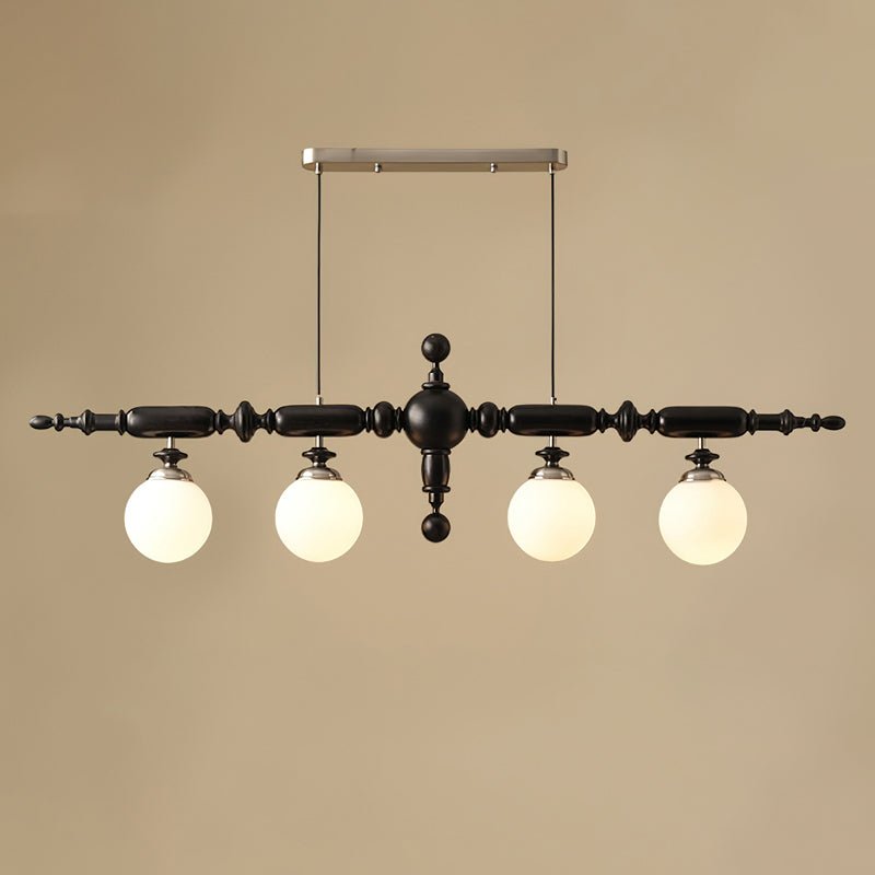 Isilira Classic Wood Glass Linear Pendant Light - Lamp Outdoor