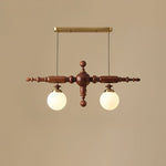 Isilira Classic Wood Glass Linear Pendant Light - Lamp Outdoor