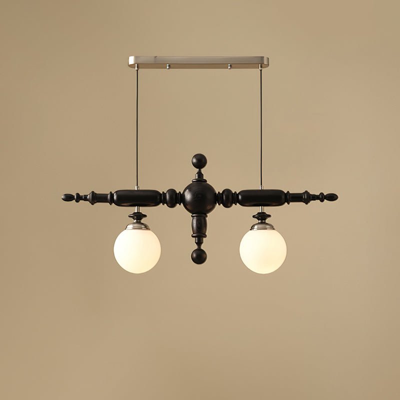 Isilira Classic Wood Glass Linear Pendant Light - Lamp Outdoor