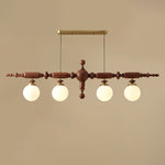 Isilira Classic Wood Glass Linear Pendant Light - Lamp Outdoor