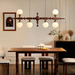 Isilira Classic Wood Glass Linear Pendant Light - Lamp Outdoor