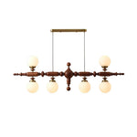 Isilira Classic Wood Glass Linear Pendant Light - Lamp Outdoor