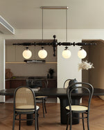 Isilira Classic Wood Glass Linear Pendant Light - Lamp Outdoor