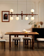 Isilira Classic Wood Glass Linear Pendant Light - Lamp Outdoor