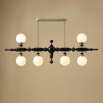 Isilira Classic Wood Glass Linear Pendant Light - Lamp Outdoor